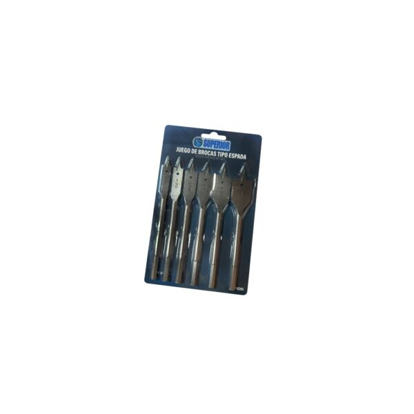 JUEGO BROCAS TIPO ESPADA HSS 3/8" - 1" X 6PCS SUPERIOR