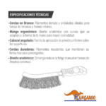 CEPILLO PLASTICO CERDAS BRONCE KANGAROO - Imagen 3