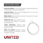 GUAYA METALICA PARA ANTORCHA MIG 3MTS UNITED - Imagen 3
