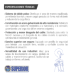 POLEA DOBLE GALVANIZADA CON PESTILLO ROLDANA NYLON - Imagen 3