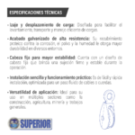 POLEA SENCILLA GALVANIZADA CON CABEZA FIJA - Imagen 3