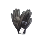 GUANTE SUPERIOR NYLON NEGRO CON CAPA POLIURETANO NEGRO (PAR)